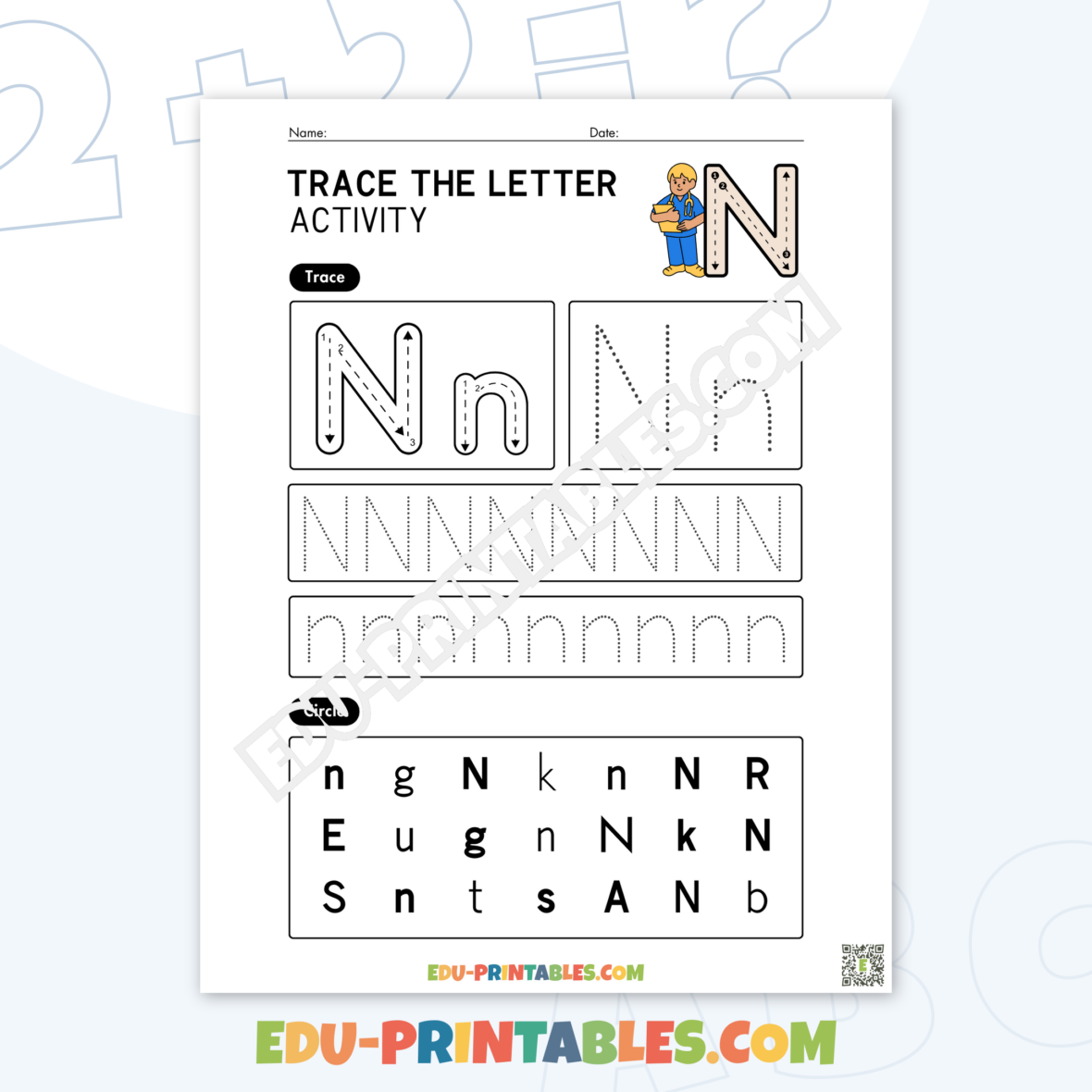 Worksheet – Tracing Letters: Learn to Write with Fun Activities!