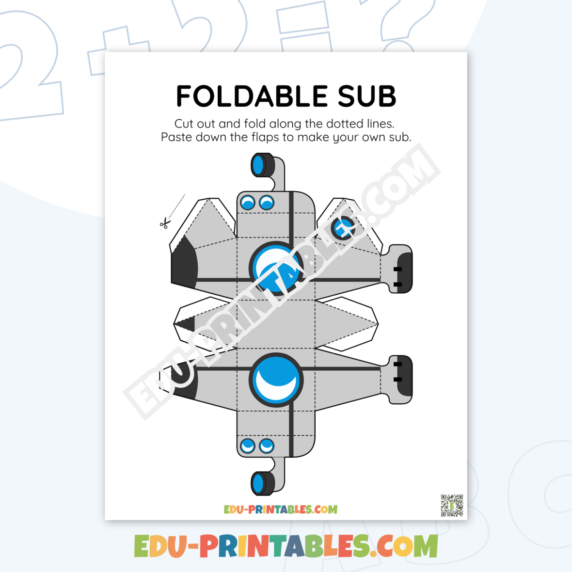 Craft Template – Foldable Submarine: Dive into Creativity!