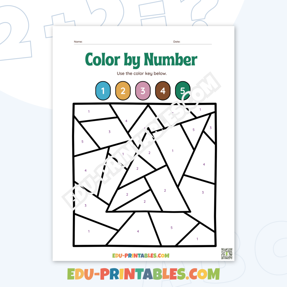 Worksheet – Color by Number: Discover Art and Learn Colors!