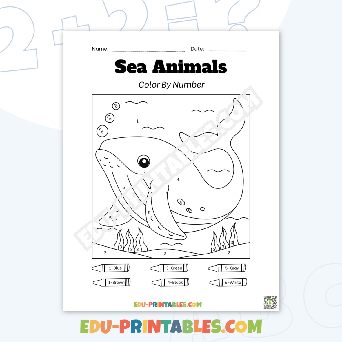 Coloring Sheet – Sea Animals: Dive into a Splash of Fun!