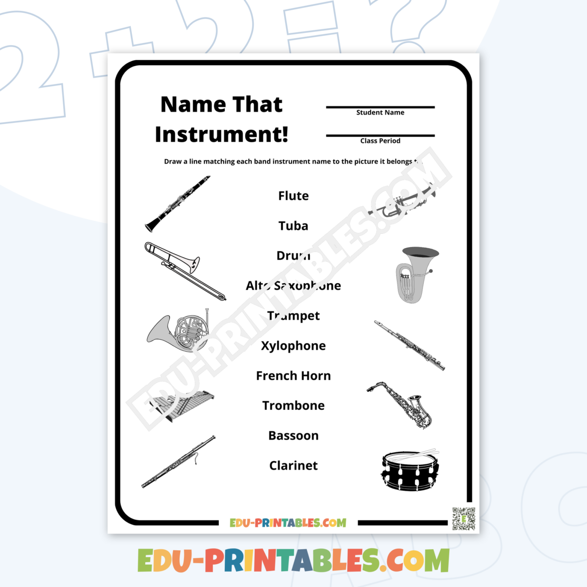 Worksheet – Musical Instruments: Match and Master the Sounds!