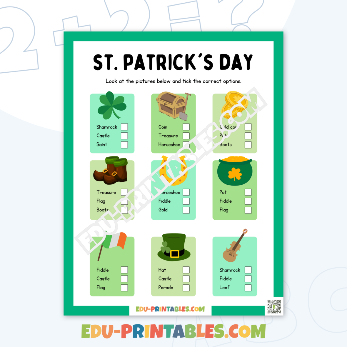 Worksheet – St. Patrick’s Day: Discover Holiday Symbols and Traditions!