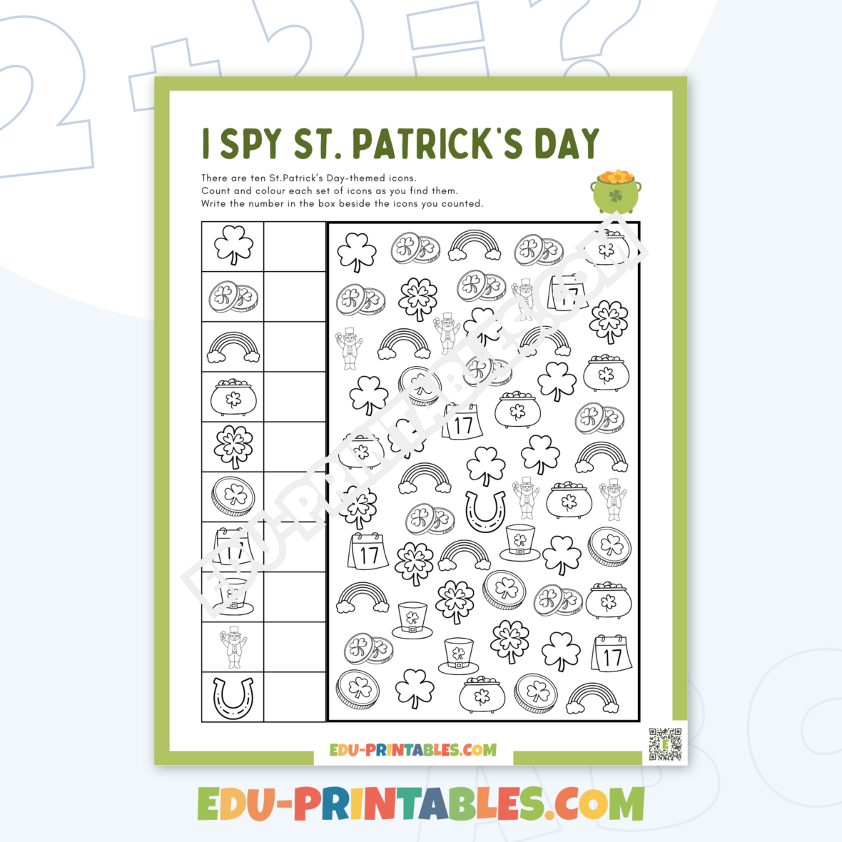 Activity Sheet – St. Patrick’s Day: Engage with Fun and Festivity!