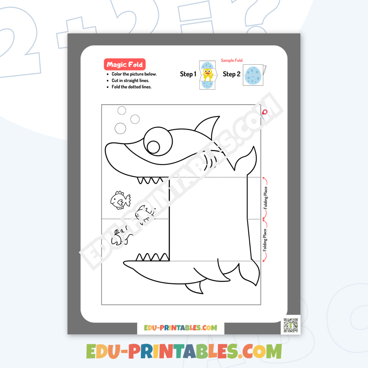 Activity Sheet – Folding Fun: Create Your Own Shark Surprise!