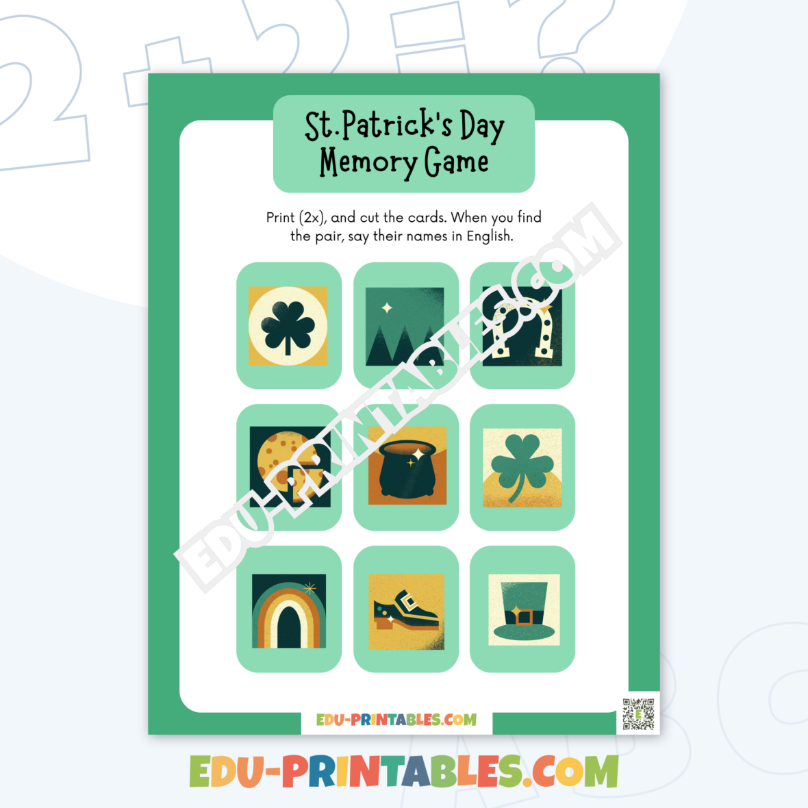 Memory Game – St. Patrick’s Day: Test Your Memory with Fun and Festivity!