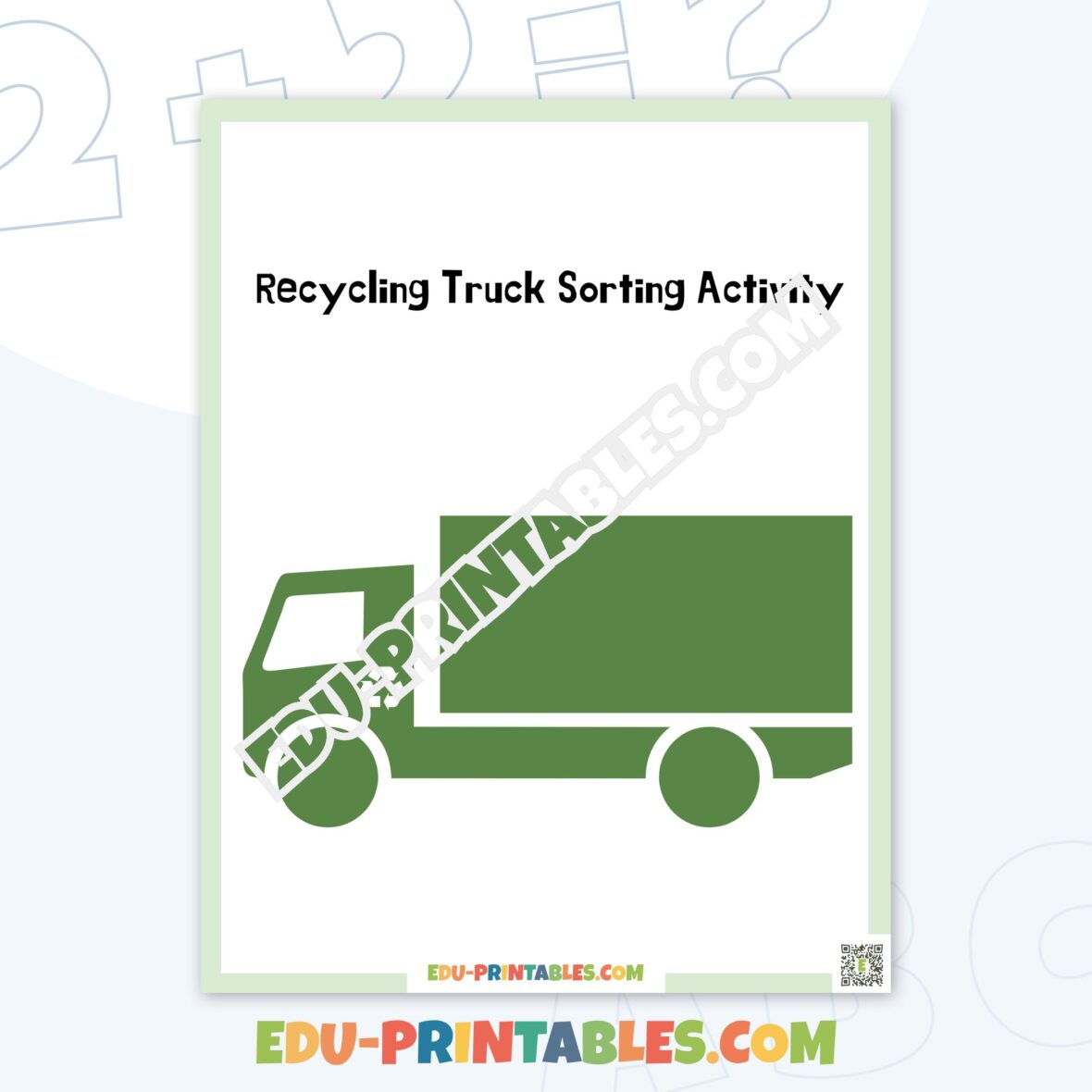 Activity Sheet – Recycling: Fun Sorting for Young Eco-Champions!