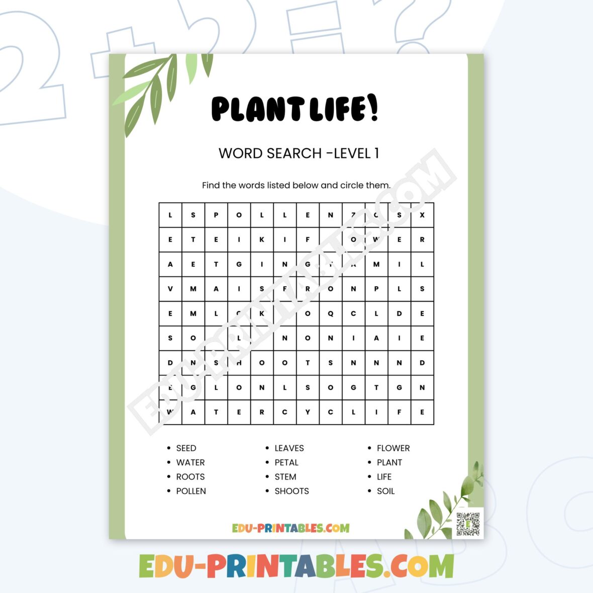 Word Search – Plant Life: Discover the Secrets of Nature!