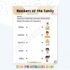 Worksheet – Family Members: Match Names with Pictures!