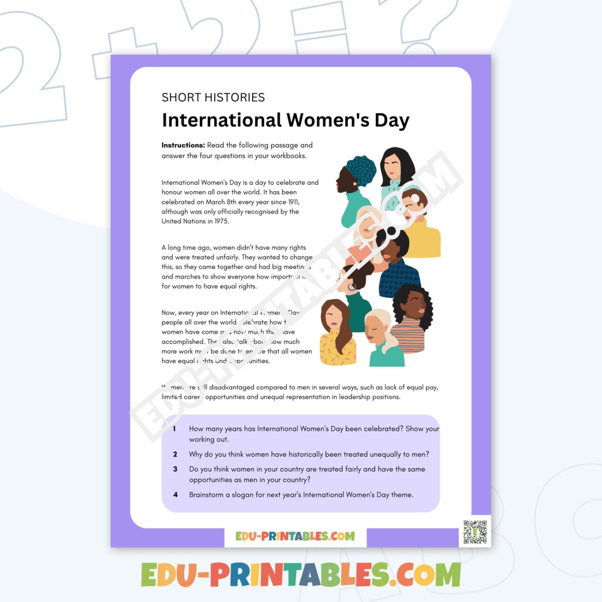 Worksheet – International Women’s Day: Explore and Reflect