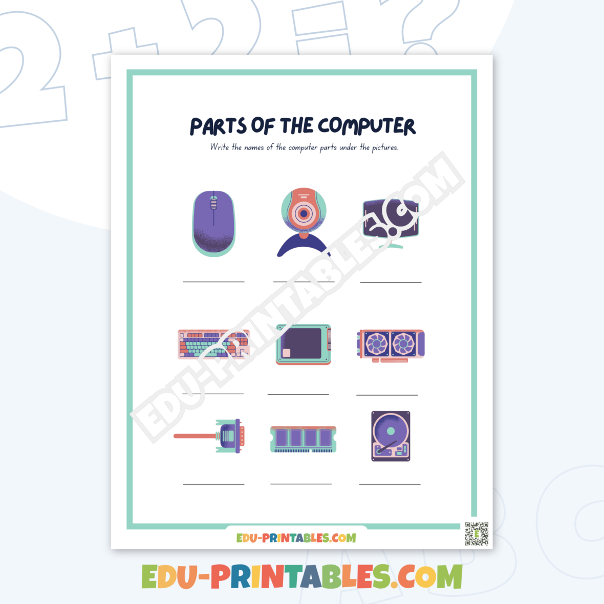 Worksheet – Computer Parts: Discover and Label Essential Components!