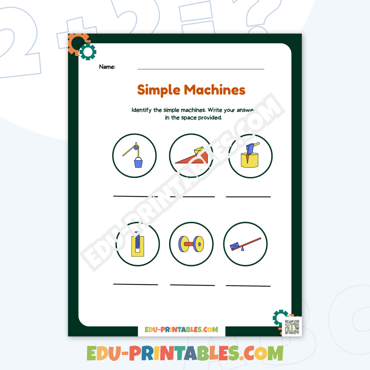 Worksheet – Simple Machines: Identify and Learn Technological Tools!