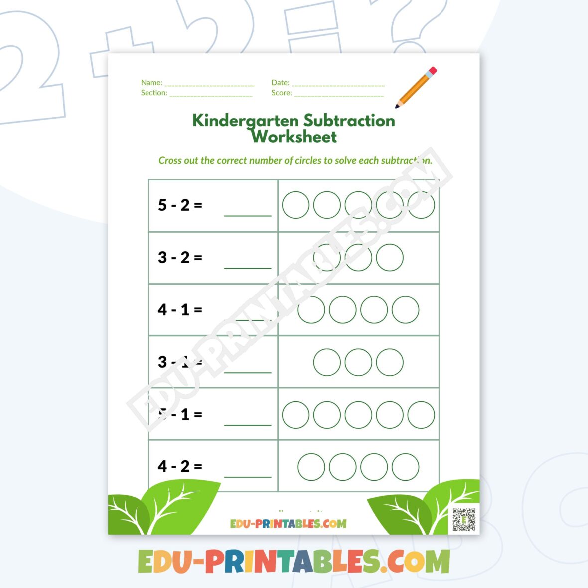 Worksheet – Subtraction: Master Basic Math Skills with Fun Circles!