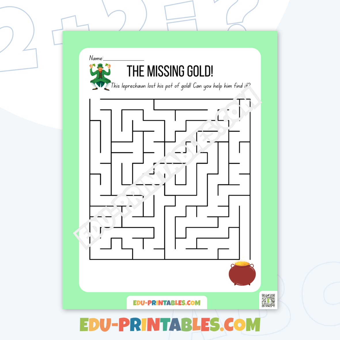 Maze – The Missing Gold: Help the Leprechaun!